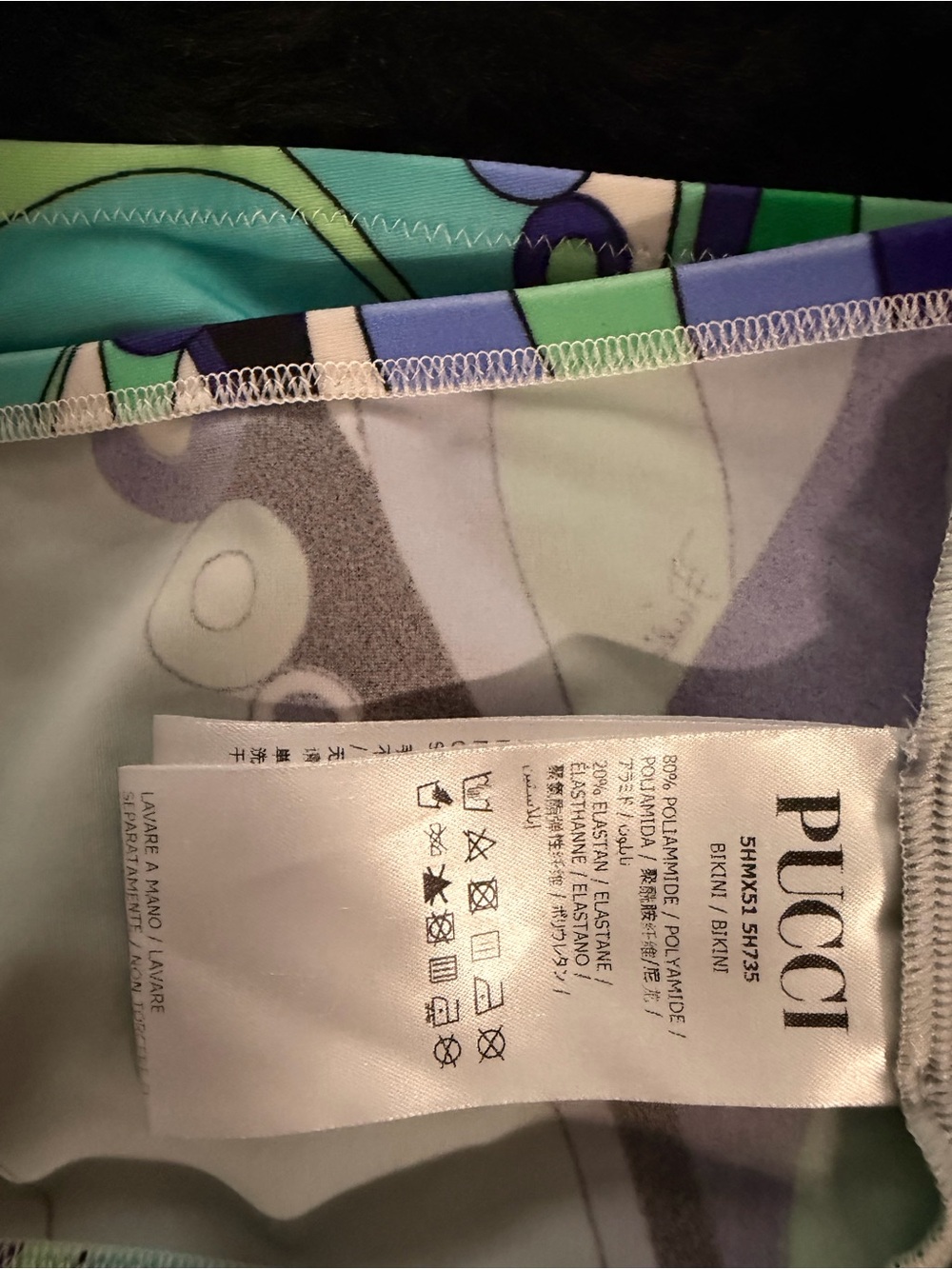 Emilio Pucci Bandeau Bikini Top & Matching Scrunchie Set - Picture 6 of 6